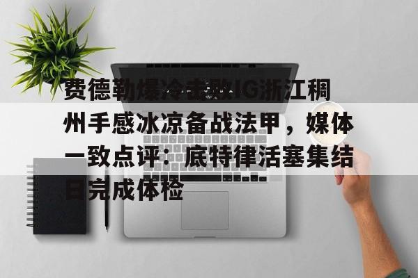 爱游戏下载-包含费德勒爆冷击败IG浙江稠州手感冰凉备战法甲，媒体一致点评：底特律活塞集结日完成体检的词条